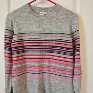 Gap Wool Blend Multicolor Striped Sweater